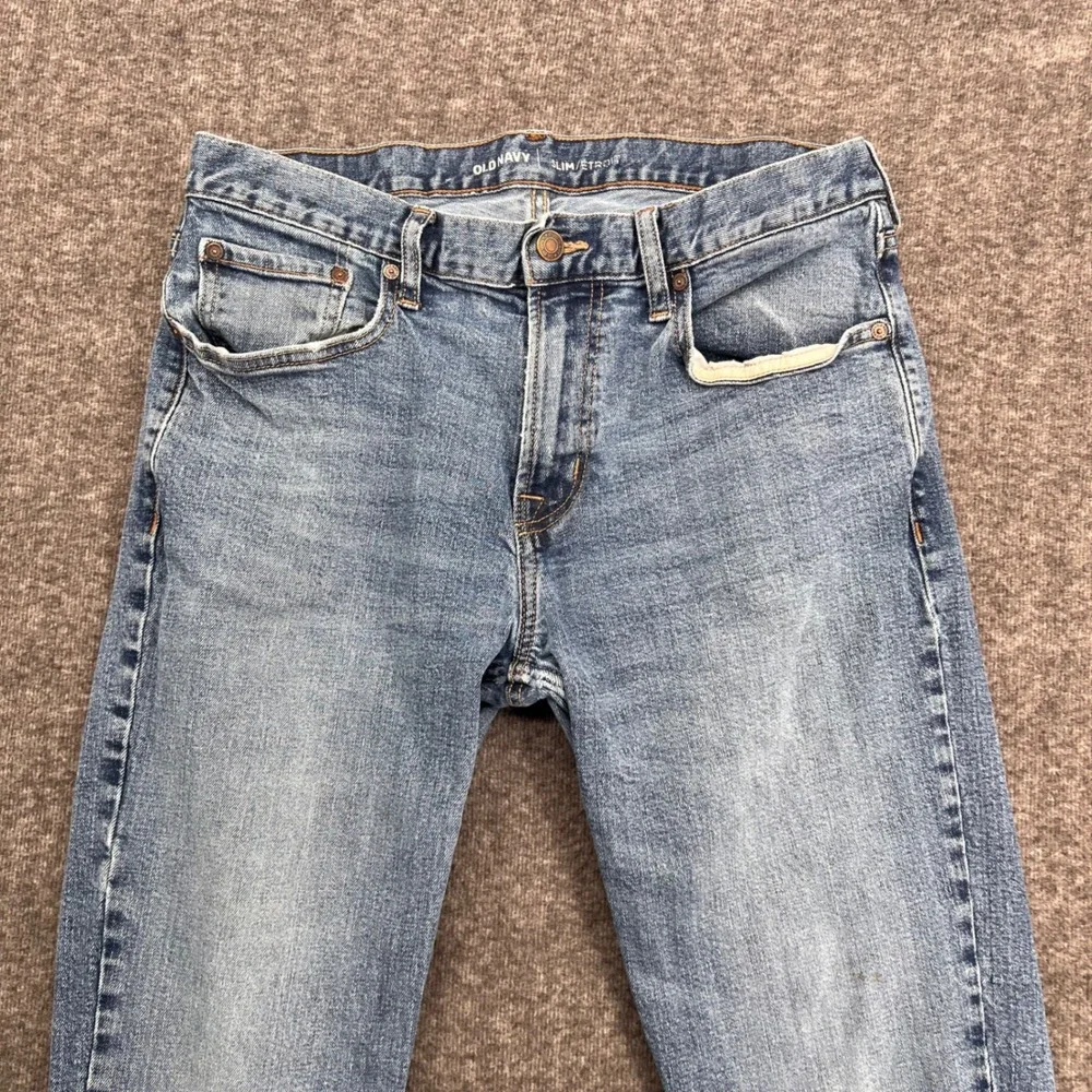 Old Navy Slim Fit Medium Wash 33 Blue Denim Jeans Mens Work  Unisex Casual Pants